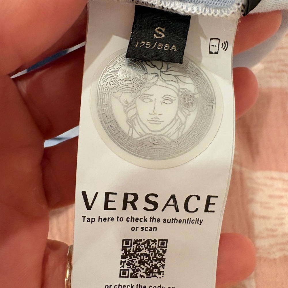 Versace baby blue tie dye tee- authentic - Picture 4 of 4